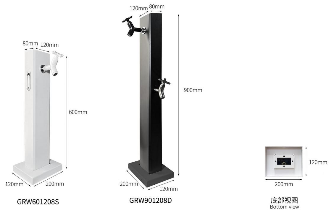 靠墻式戶外立柱水龍頭 GRW801208S 圖片