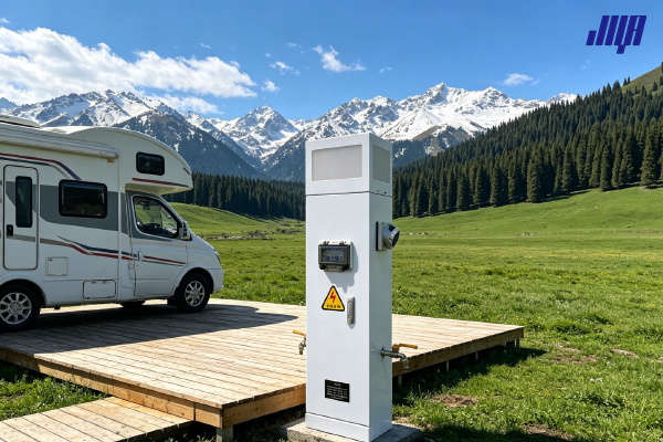 極亞智能房車營地水電樁 220V16A工業插座10A國標插座實拍